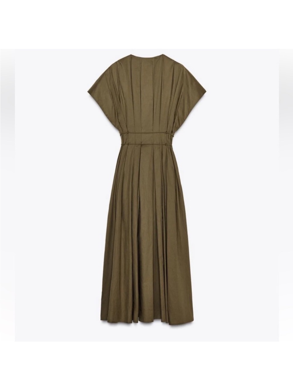 Zara ZW COLLECTION PLEATED MIDI DRESS - Picture 6 of 7